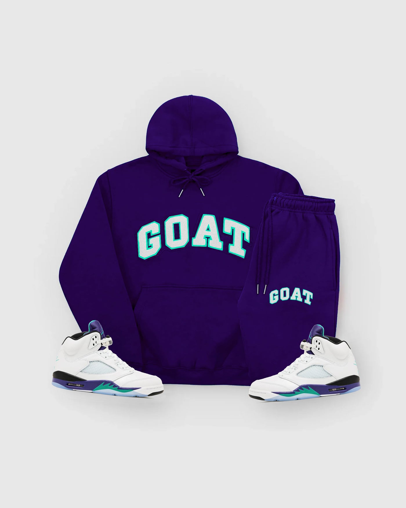 Signature Chenille Sweatsuit (Grape)